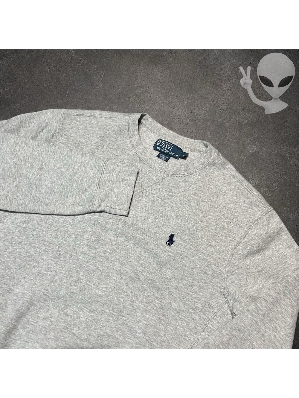 Polo Ralph Lauren Crewneck Sweatshirt Mens US S Grey Embroidered Pony Logo